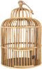 Clayre & Eef Vogelkooi Decoratie Ø 32x48 Cm Bruin Hout Rond Decoratie Vogelkooi Hangend Bruin Decoratie online kopen