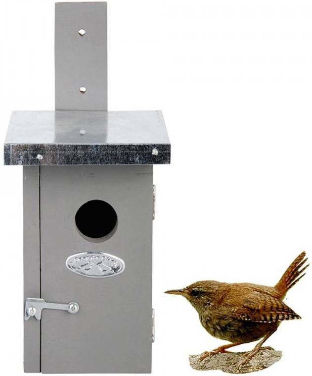 Best For Birds Nestkast Winterkoning Broeden 13.5x11.5x25 cm Grijs online kopen