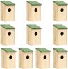 VidaXL Vogelhuisjes 10 st 12x12x22 cm massief vurenhout online kopen