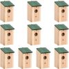 VidaXL Vogelhuisjes 10 St 12x12x22 Cm Massief Vurenhout online kopen