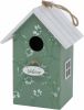 Boltze Vogelhuisje groen met wit houten nestkastje 22 cm Leen Bakker online kopen