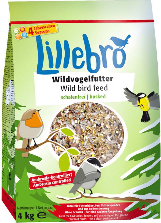 Lillebro Wildvogelvoer Schaalvrij 12 kg(3 x 4 kg ) online kopen